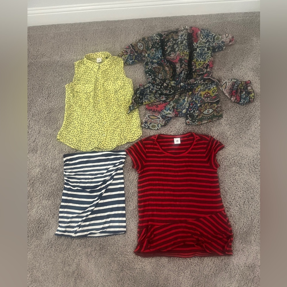 Cabi bundle-4 pieces. 1 shirt can be converted to a skirt, career wear.